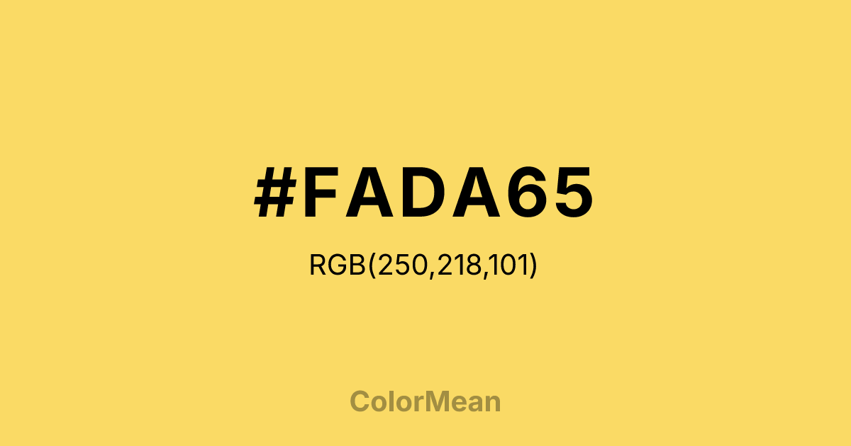 #FADA65 color swatch