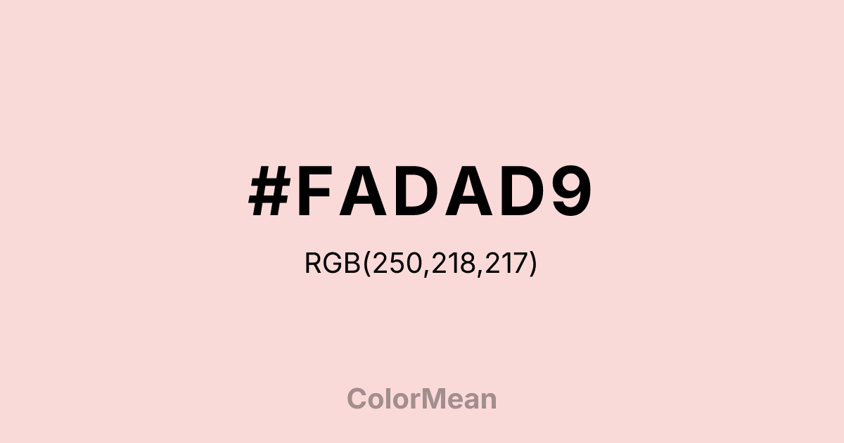 #FADAD9 color swatch