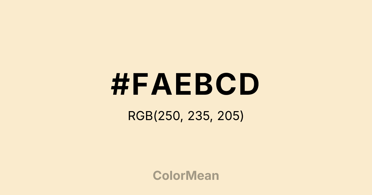 #FAEBCD color swatch