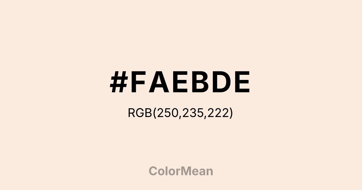 #FAEBDE color swatch