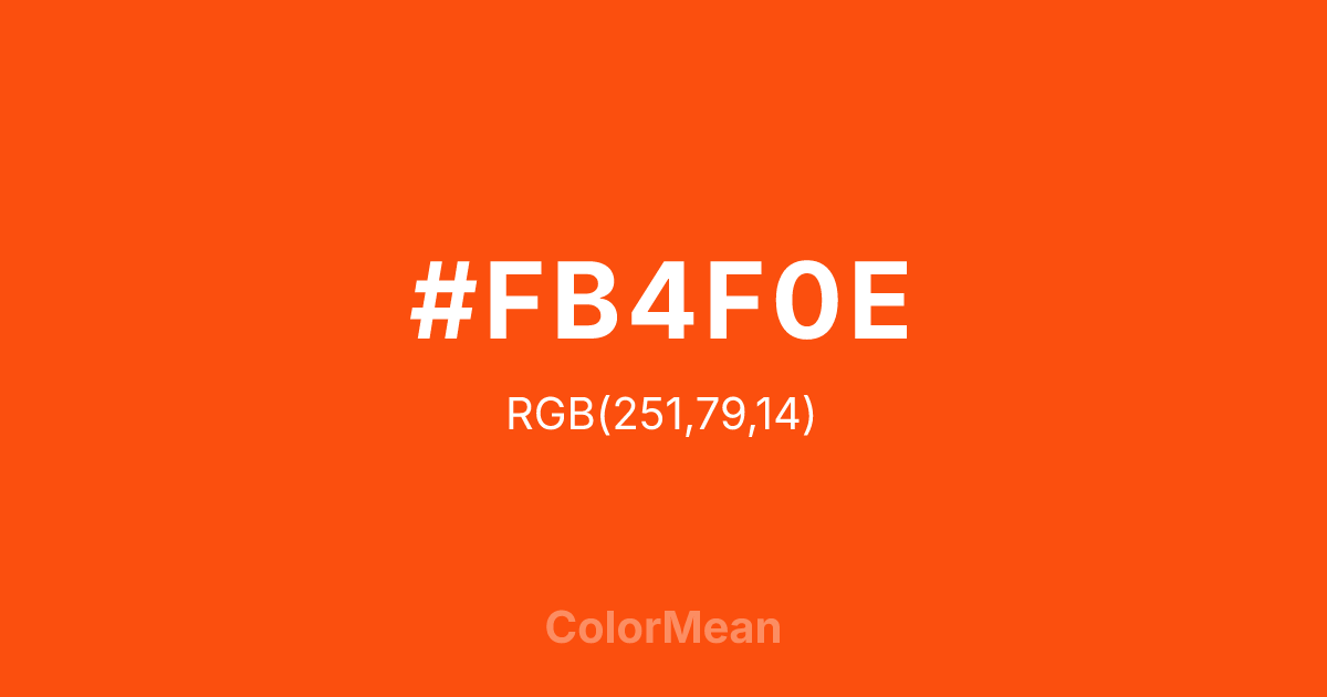 #FB4F0E color swatch