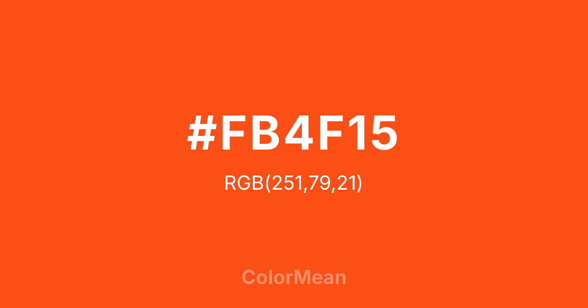 #FB4F15 color swatch