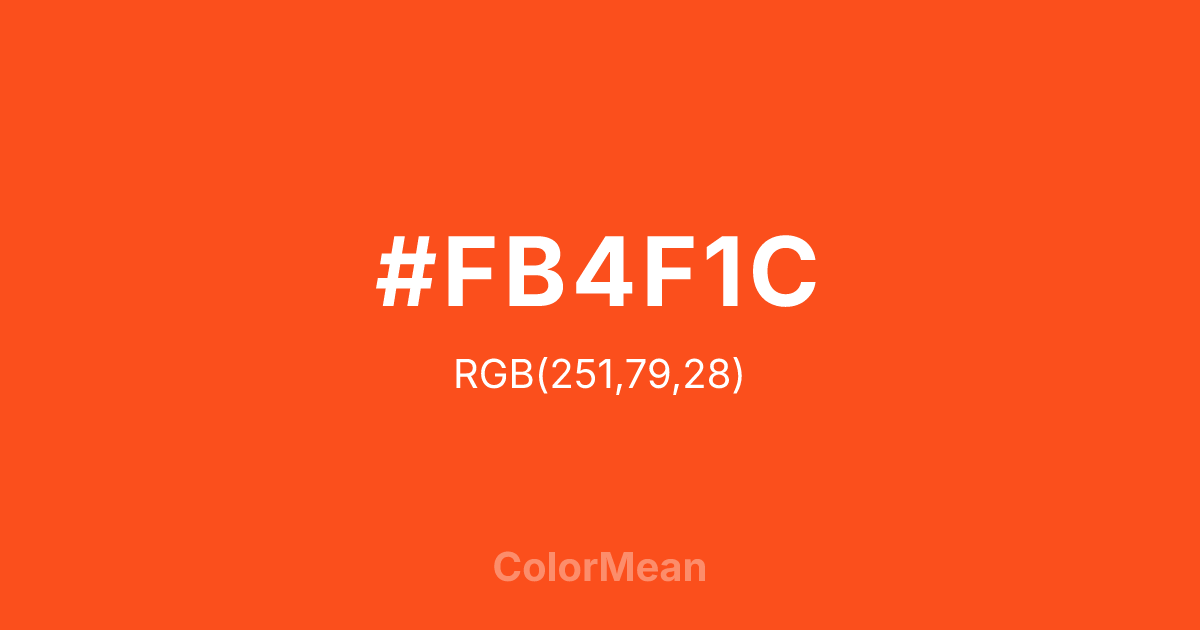 #FB4F1C color swatch