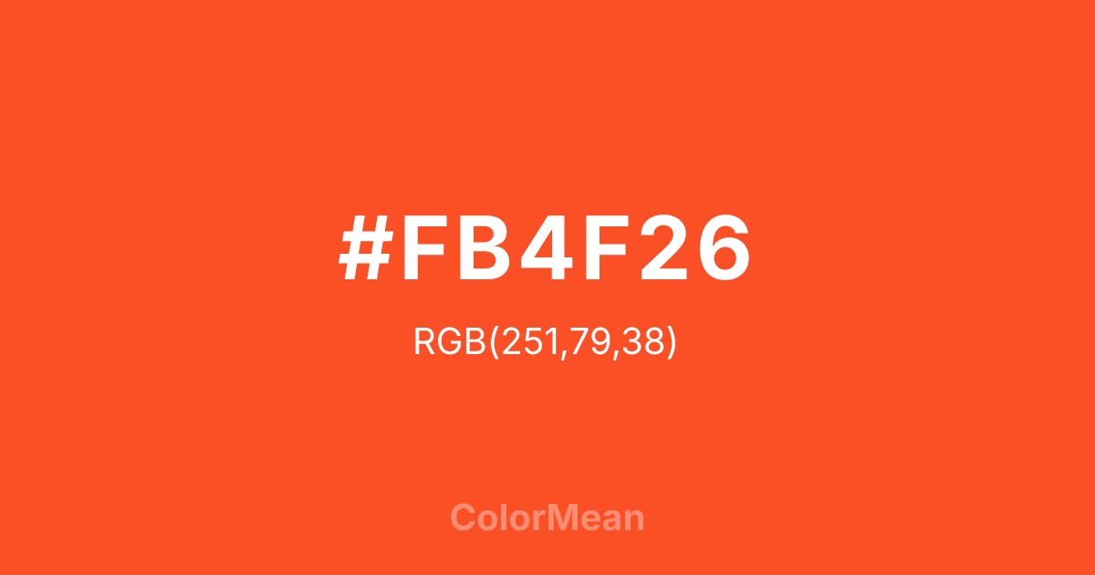 #FB4F26 color swatch