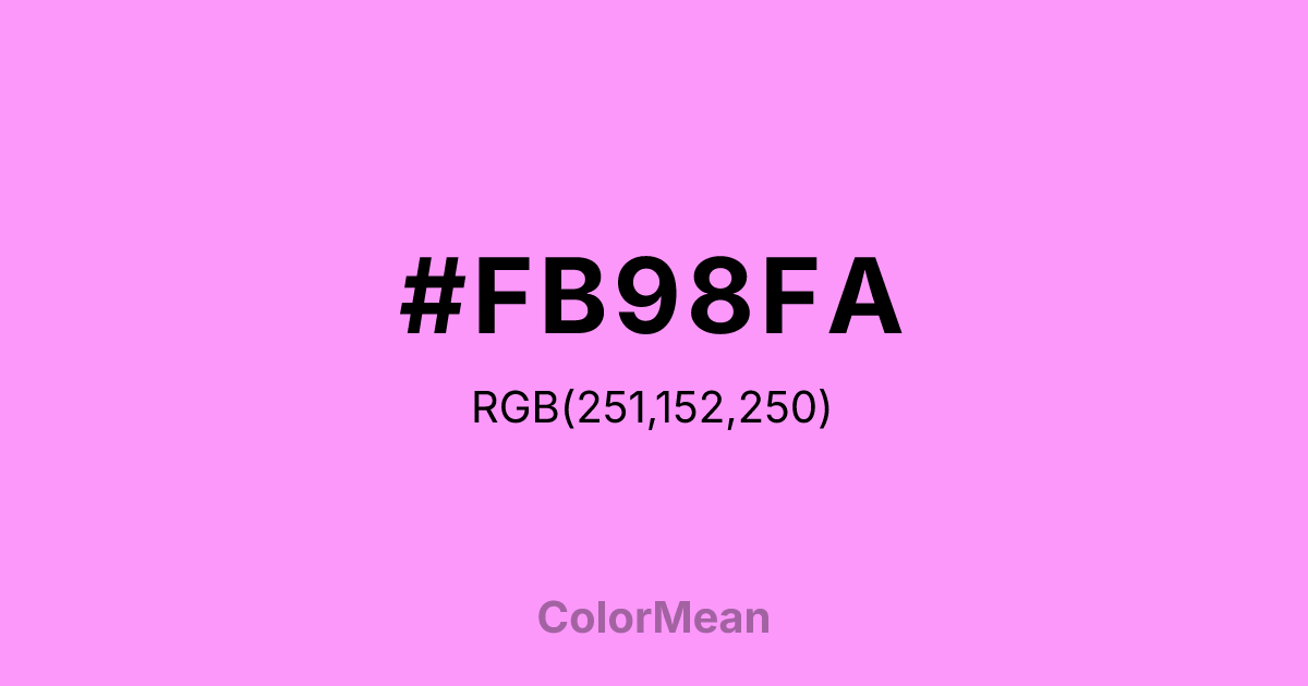 #FB98FA color swatch