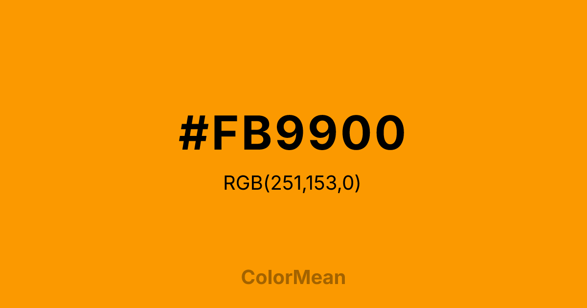 #FB9900 color swatch