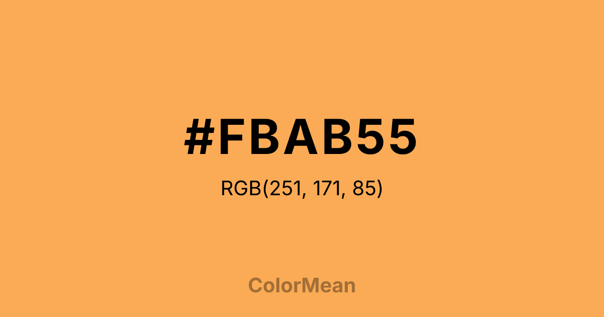 #FBAB55 color swatch