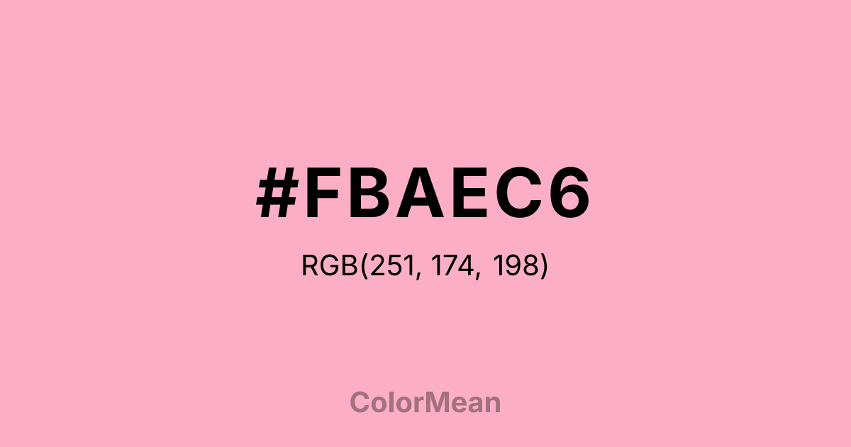 #FBAEC6 color swatch