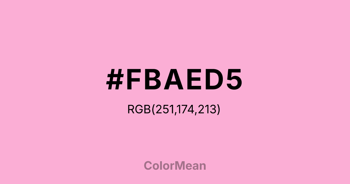 #FBAED5 color swatch