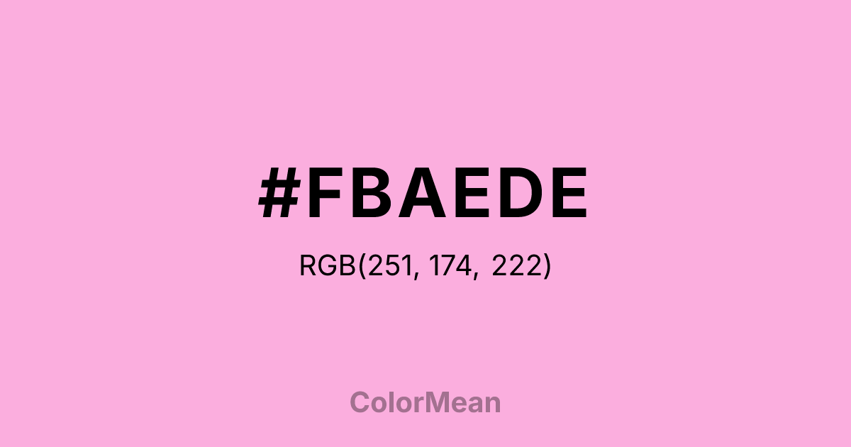 #FBAEDE color swatch