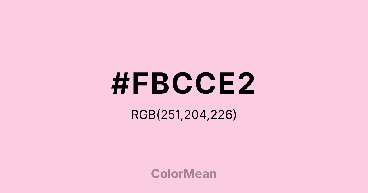#FBCCE2 color swatch