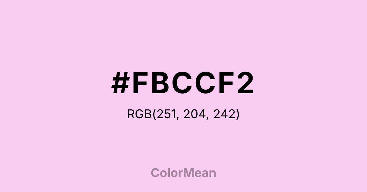 #FBCCF2 color swatch