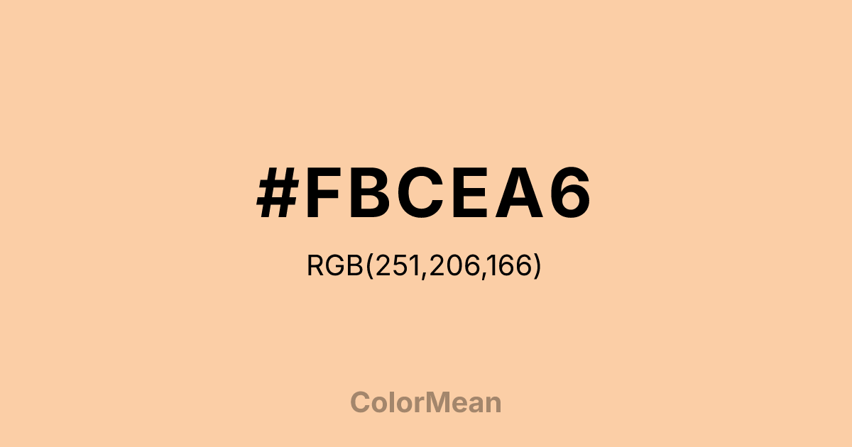 #FBCEA6 color swatch