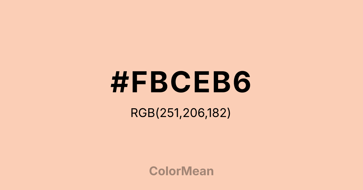 #FBCEB6 color swatch