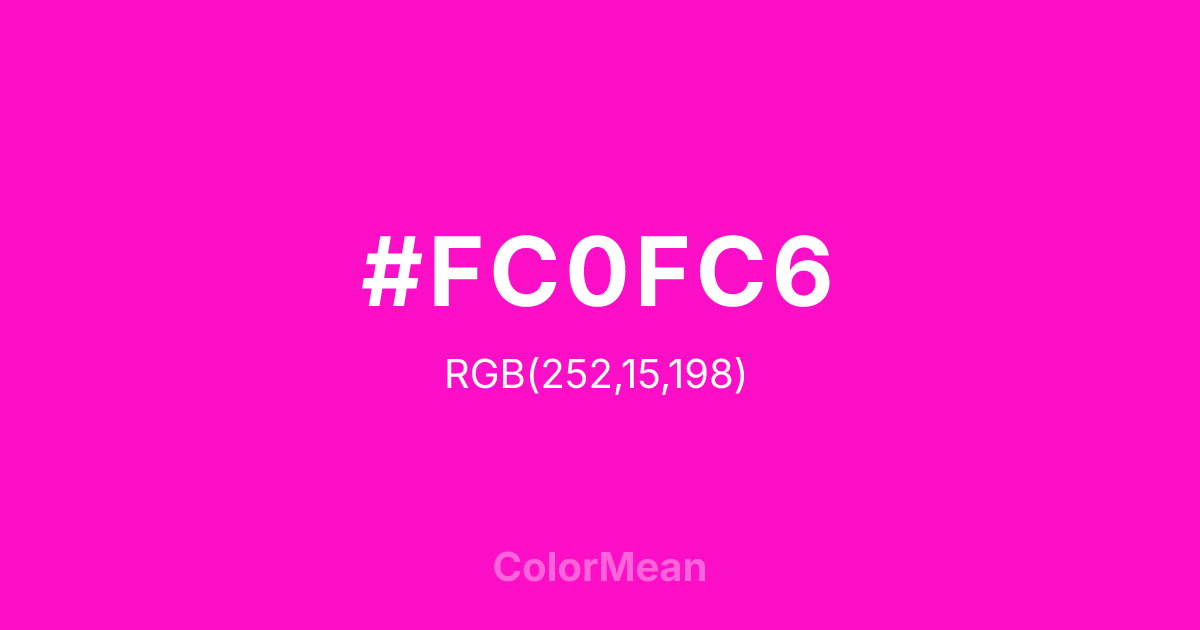 #FC0FC6 color swatch