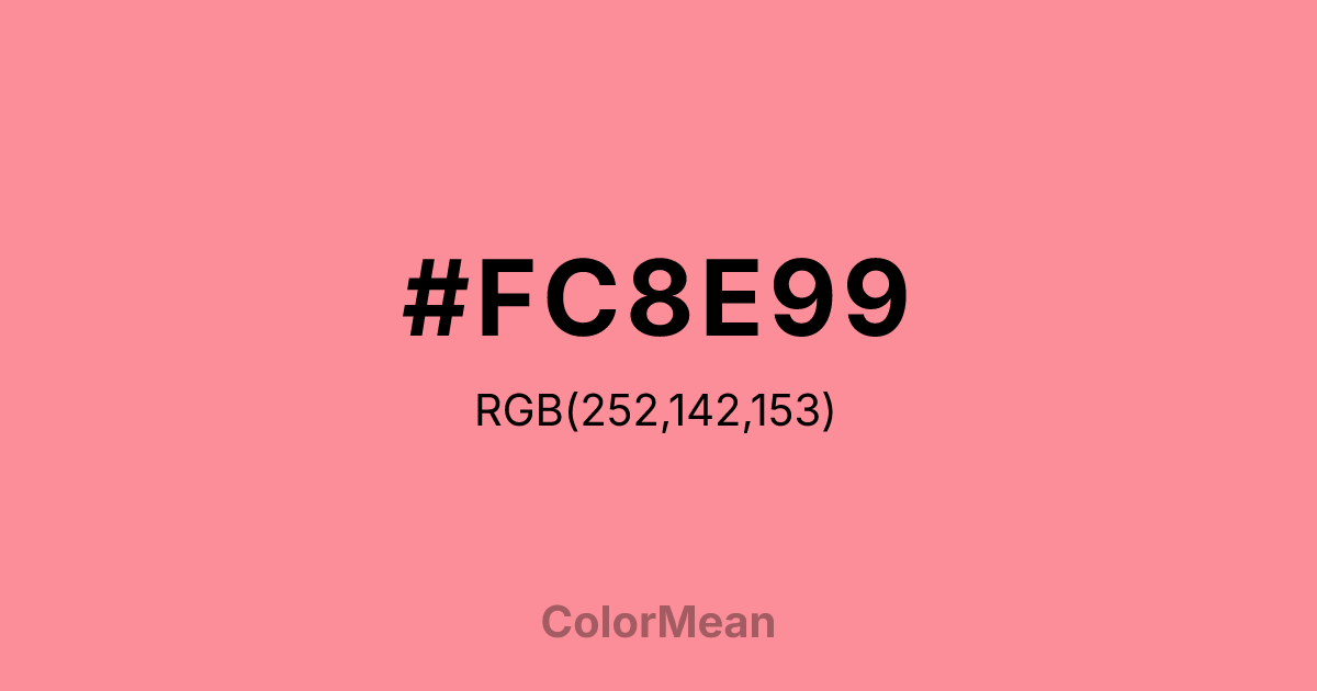 #FC8E99 color swatch