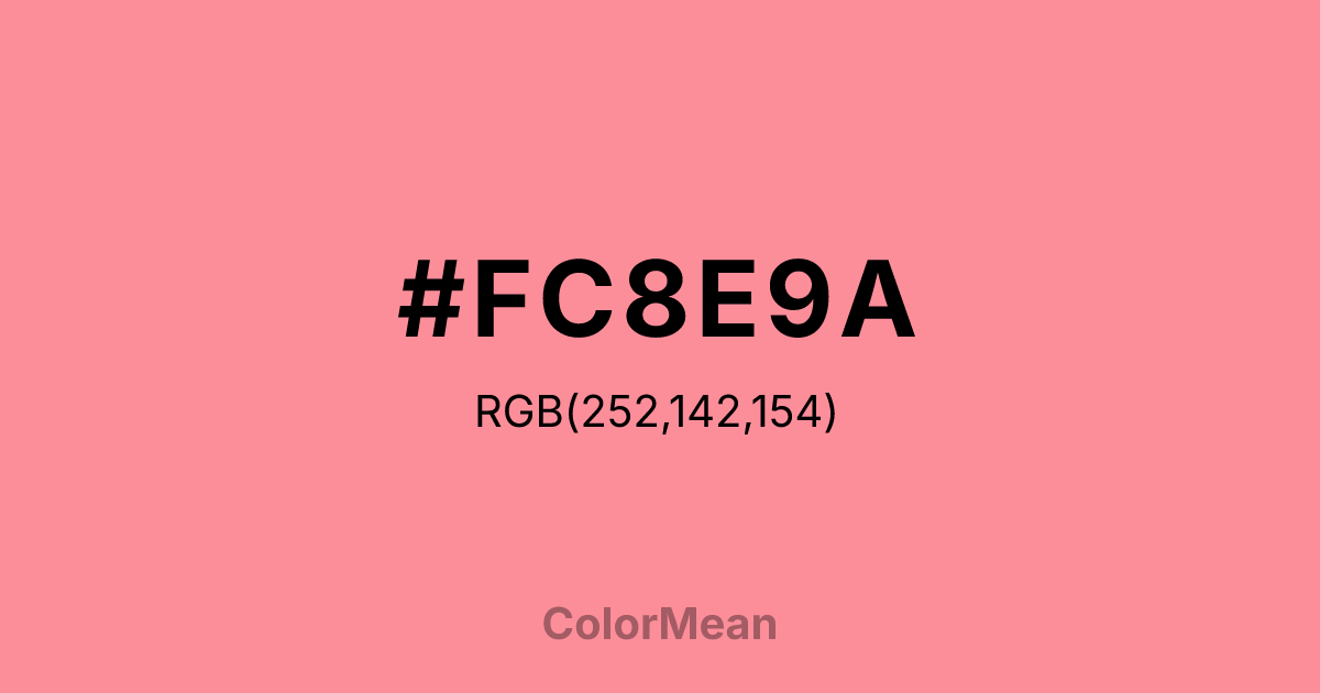 #FC8E9A color swatch