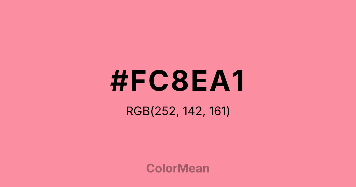 #FC8EA1 color swatch
