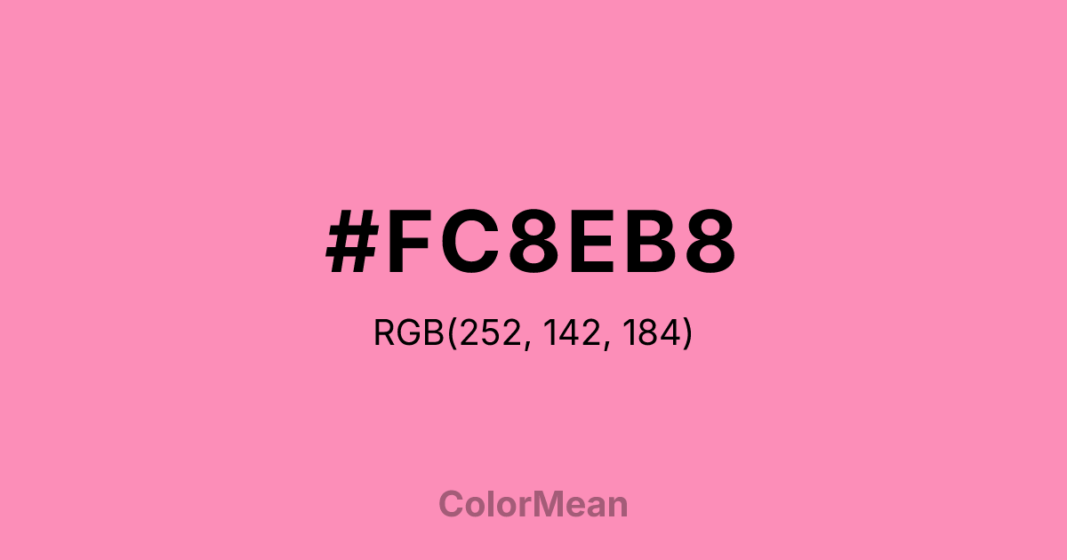 #FC8EB8 color swatch