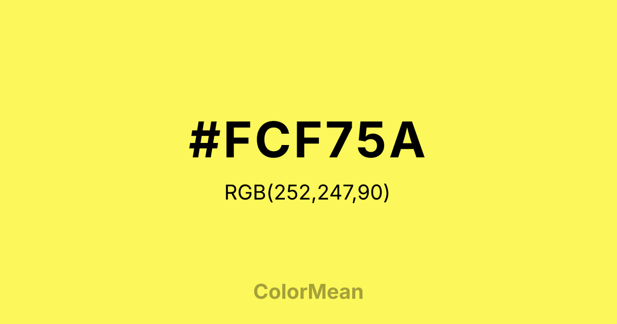 #FCF75A color swatch