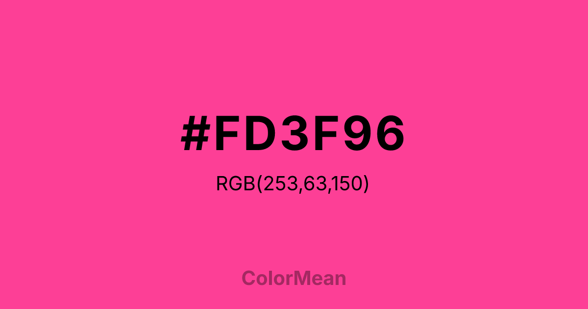 #FD3F96 color swatch