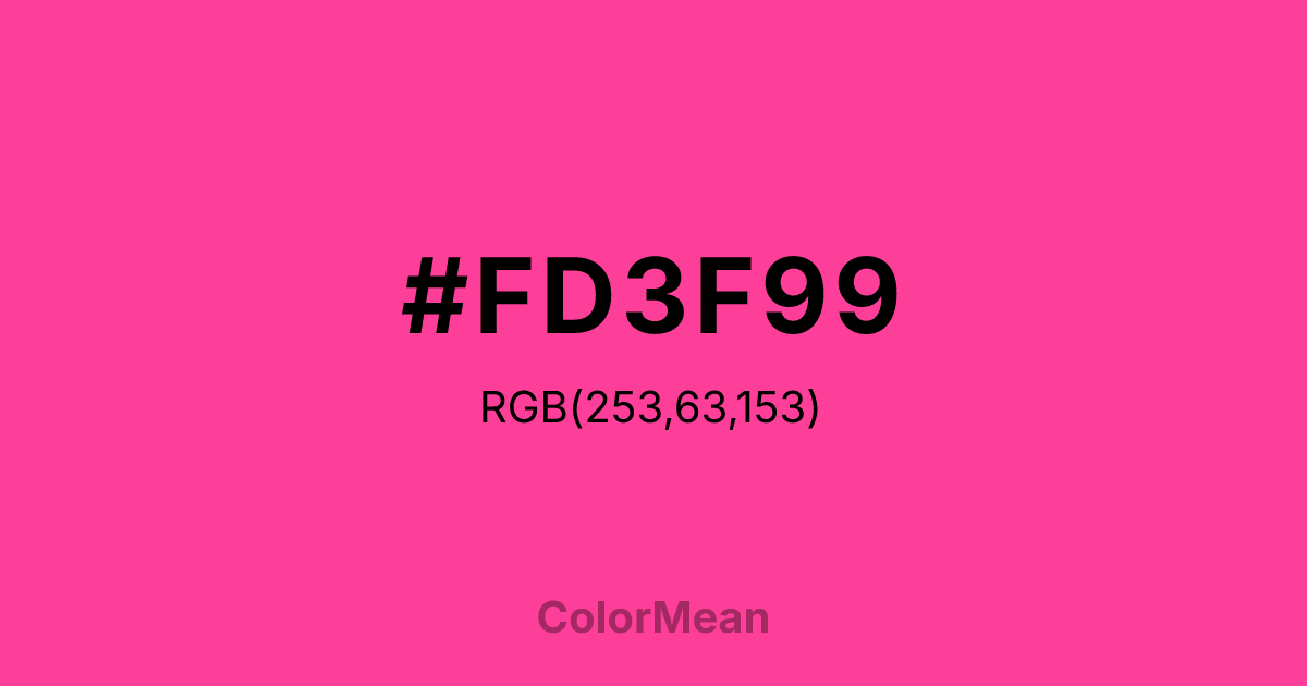 #FD3F99 color swatch