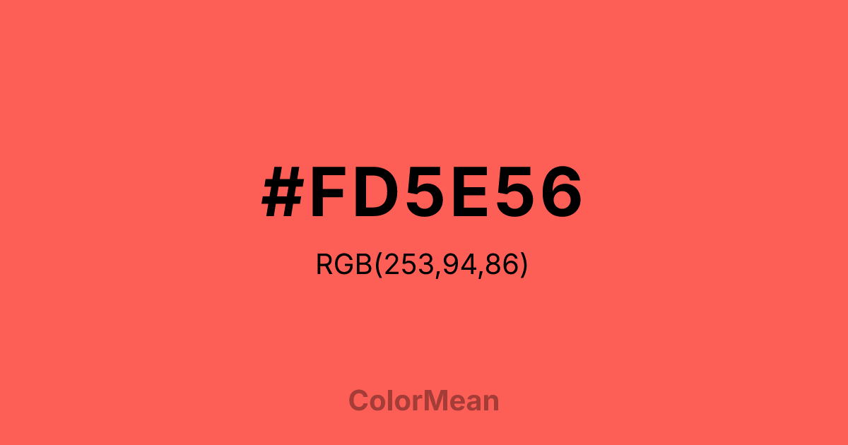 #FD5E56 color swatch