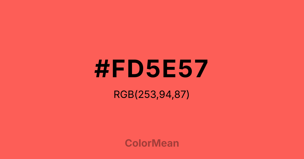 #FD5E57 color swatch