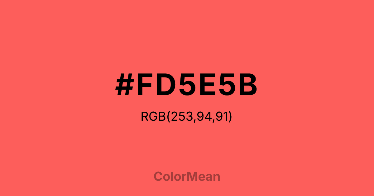 #FD5E5B color swatch