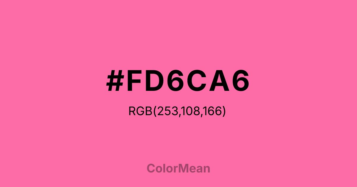 #FD6CA6 color swatch