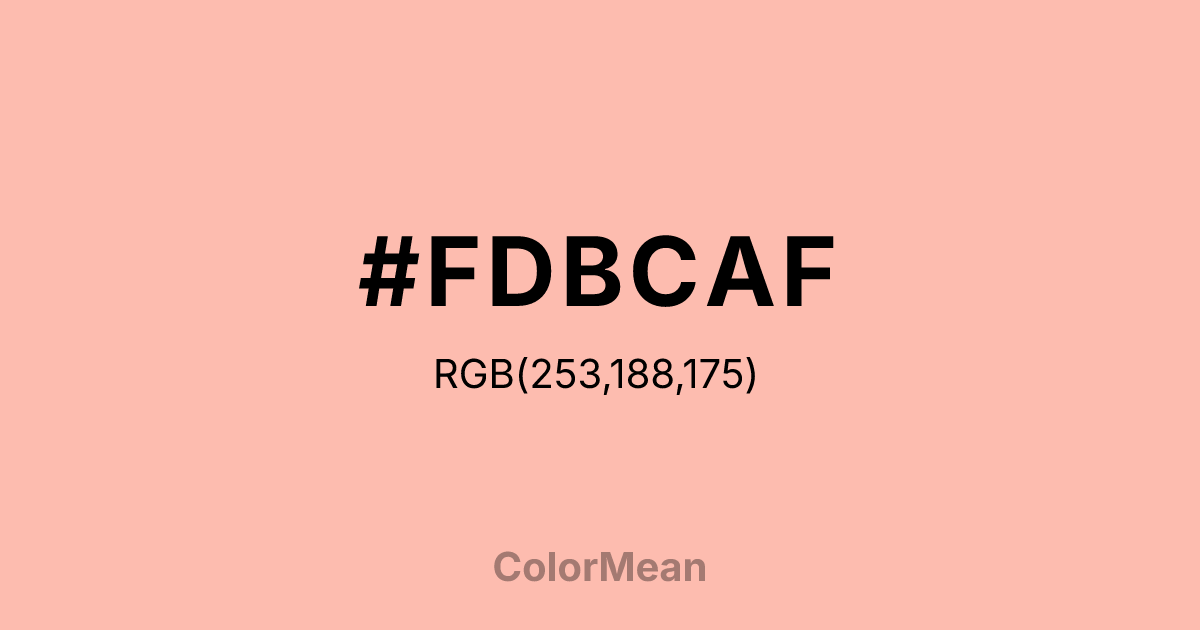 #FDBCAF color swatch