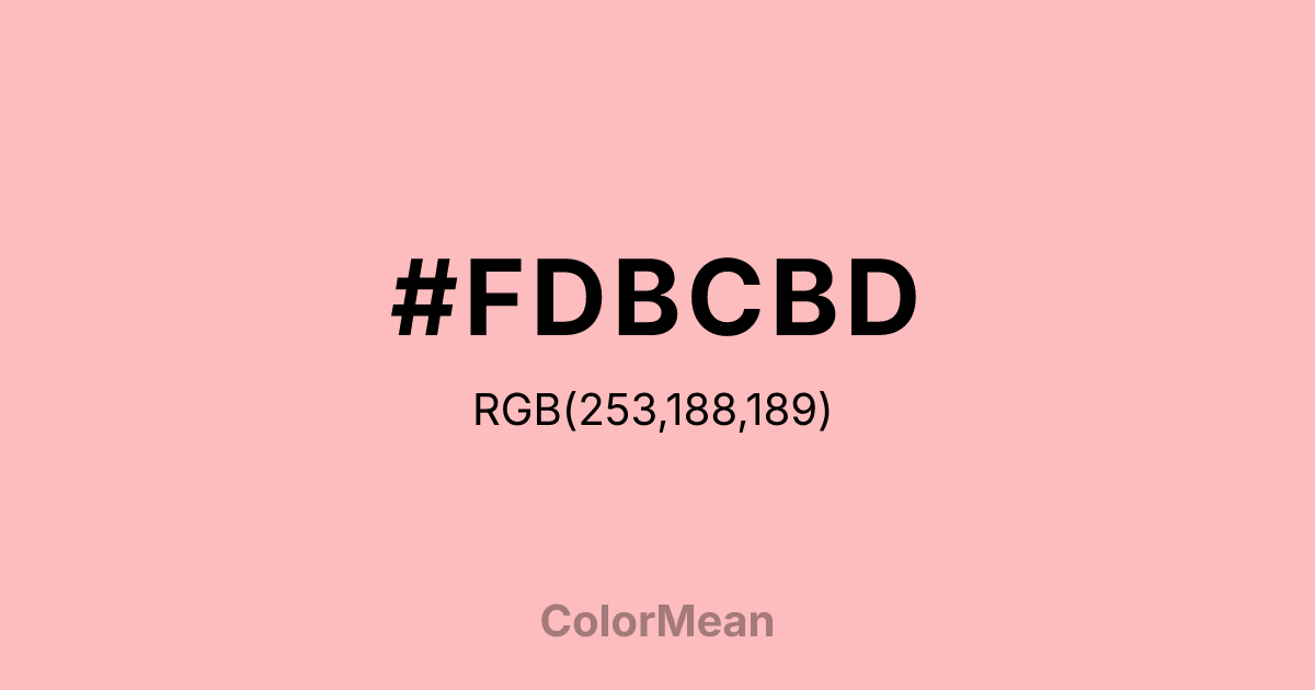 #FDBCBD color swatch