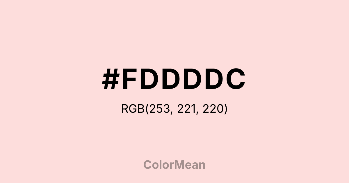 #FDDDDC color swatch