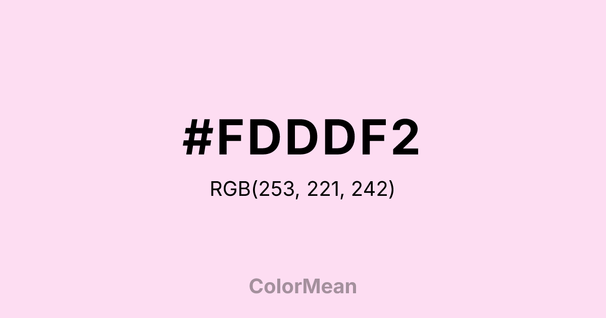 #FDDDF2 color swatch