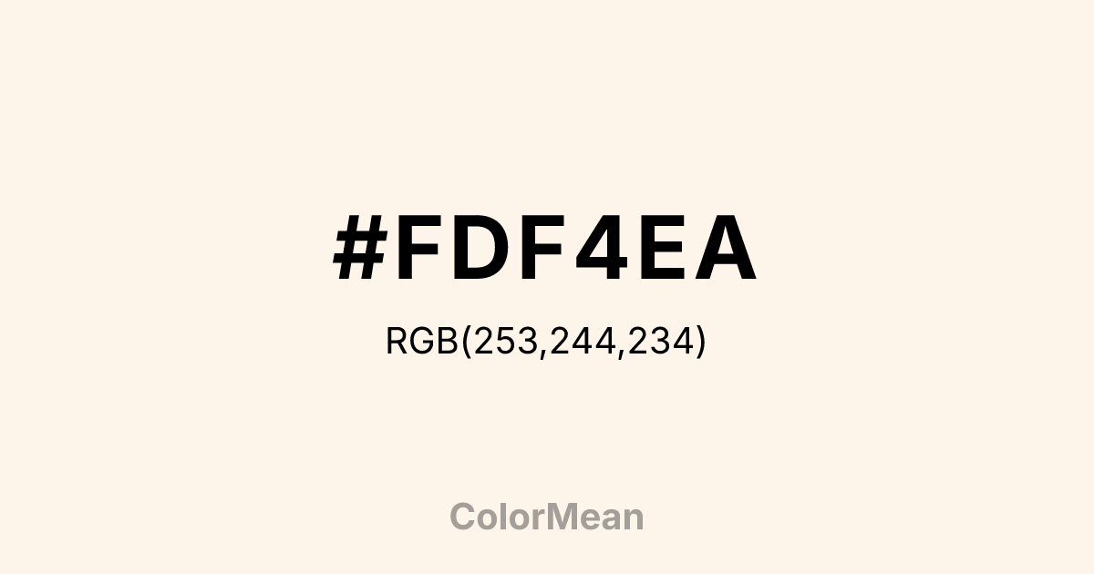 #FDF4EA color swatch