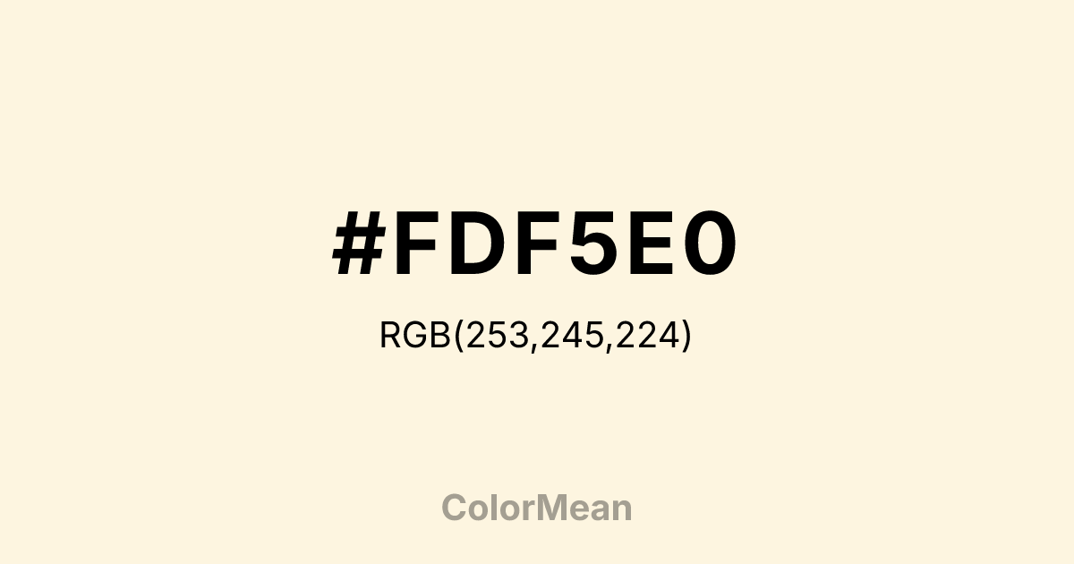#FDF5E0 color swatch