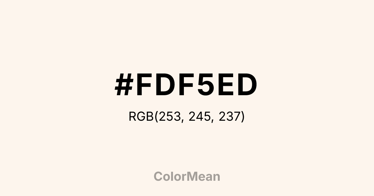 #FDF5ED color swatch