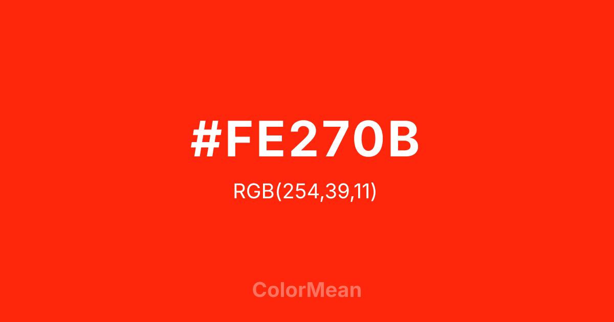 #FE270B color swatch