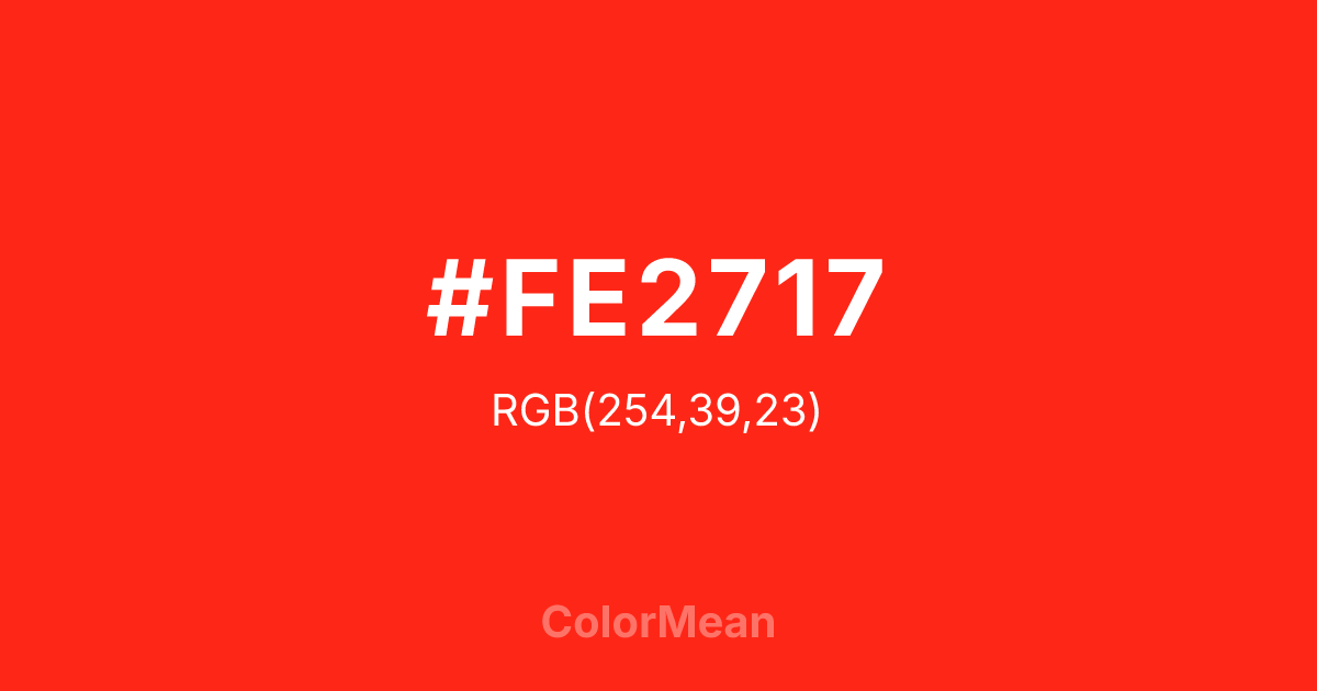 #FE2717 color swatch