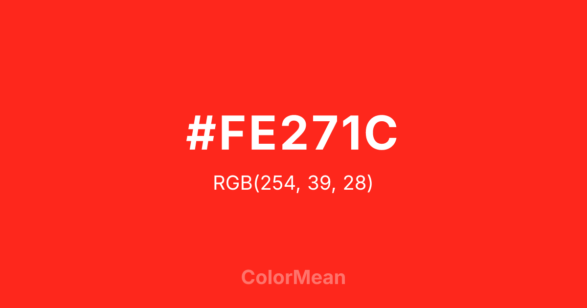 #FE271C color swatch