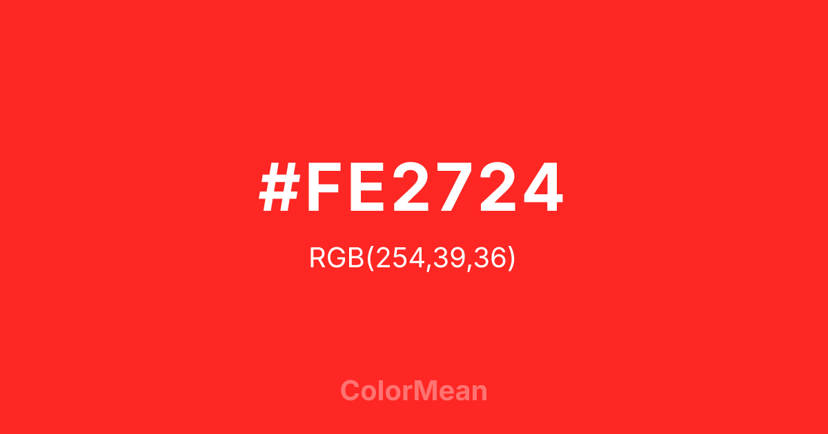 #FE2724 color swatch