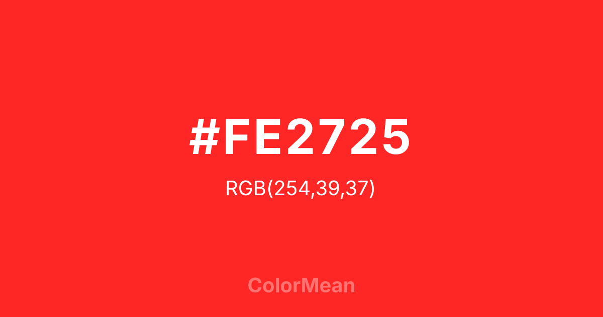 #FE2725 color swatch