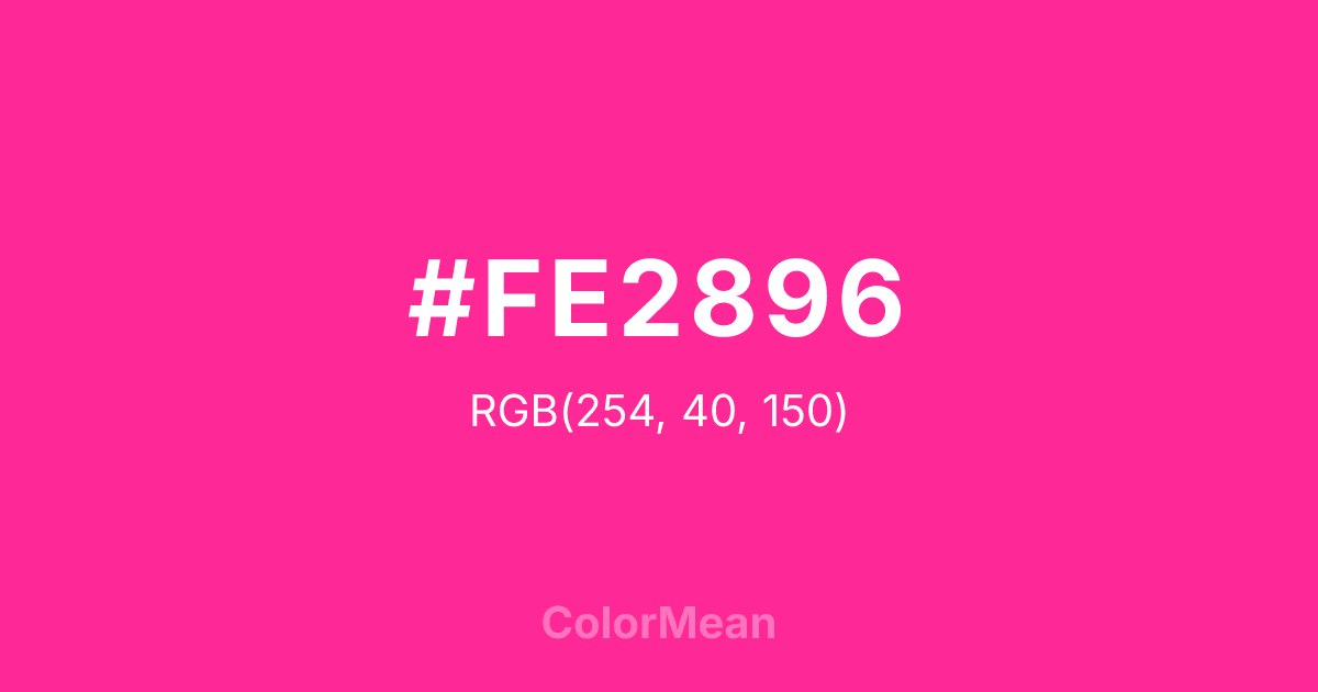 #FE2896 color swatch