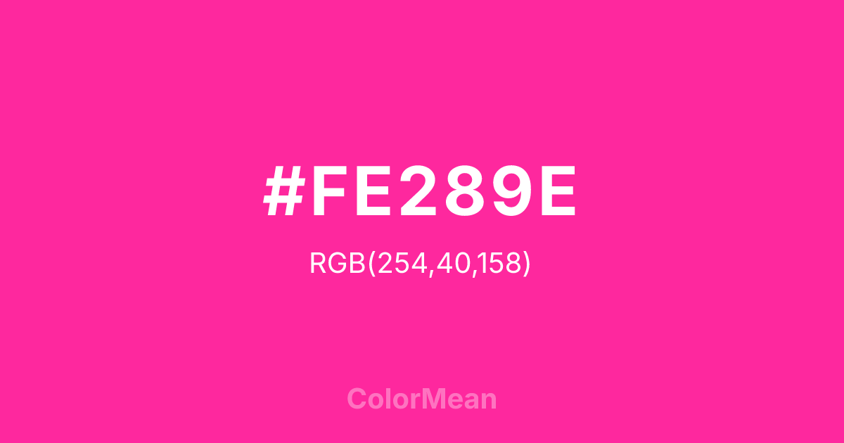 #FE289E color swatch