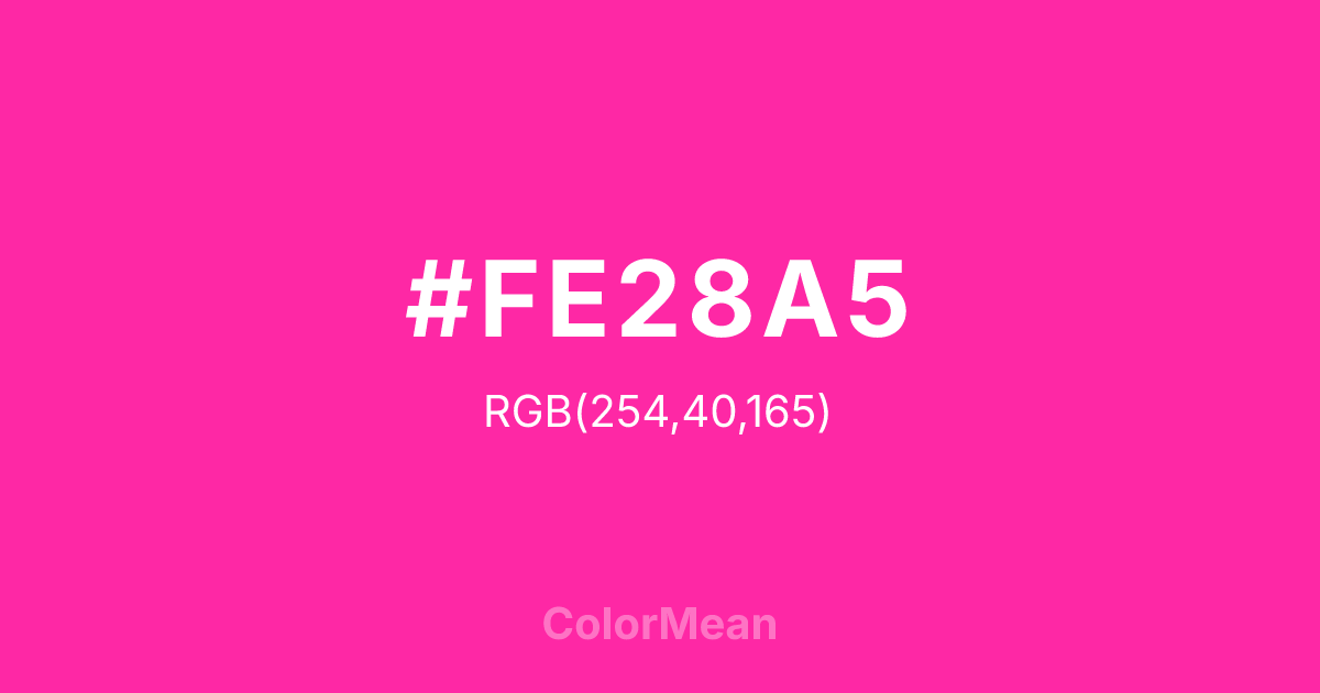 #FE28A5 color swatch