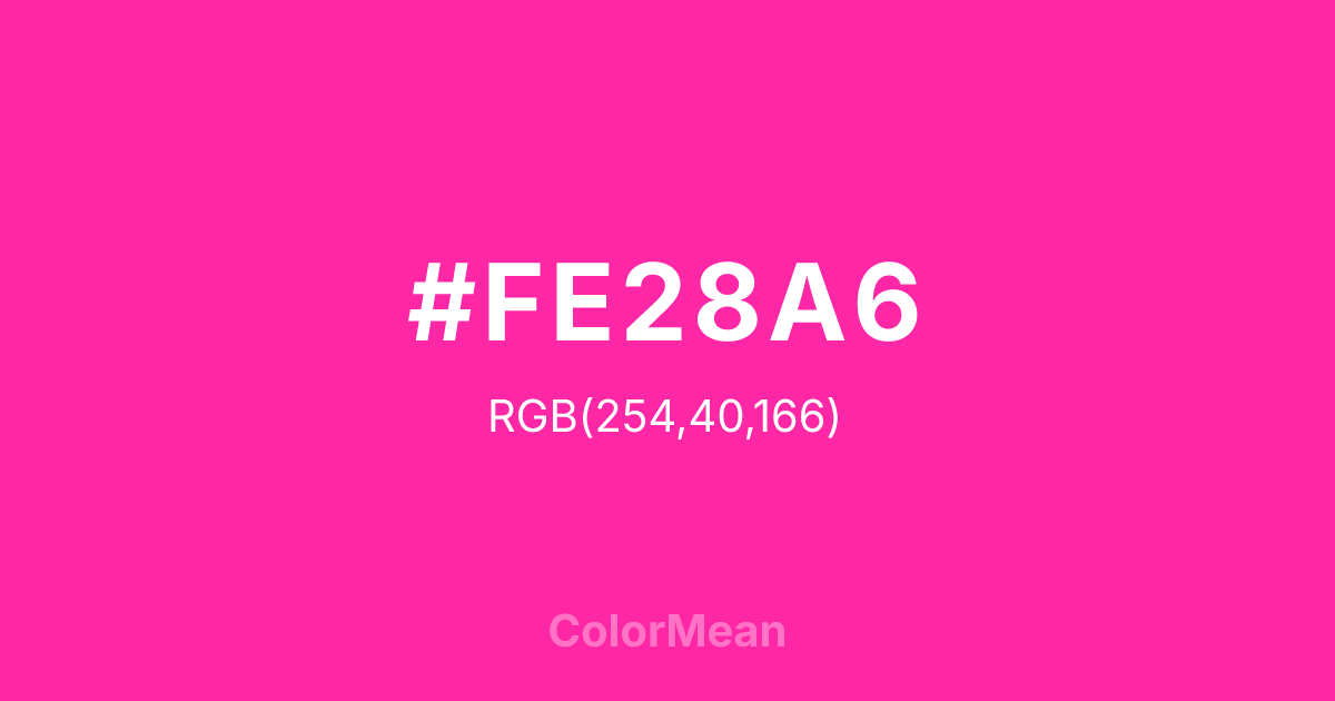 #FE28A6 color swatch
