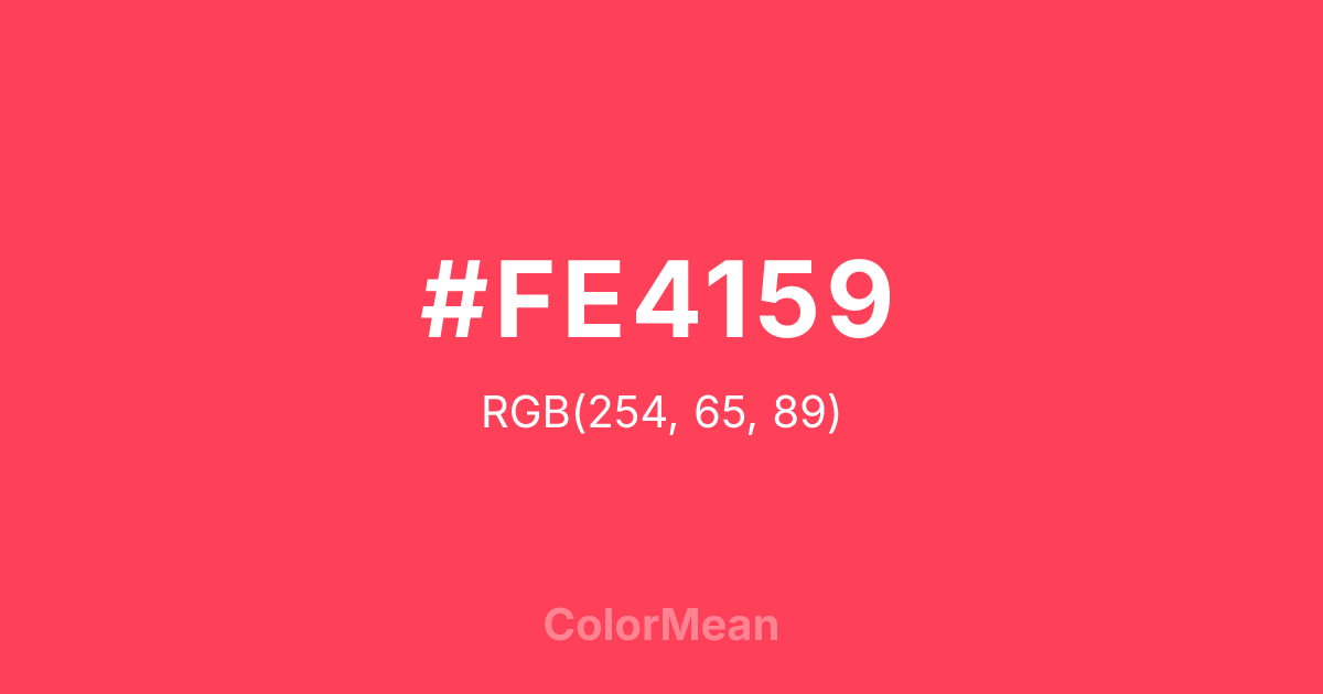 #FE4159 color swatch