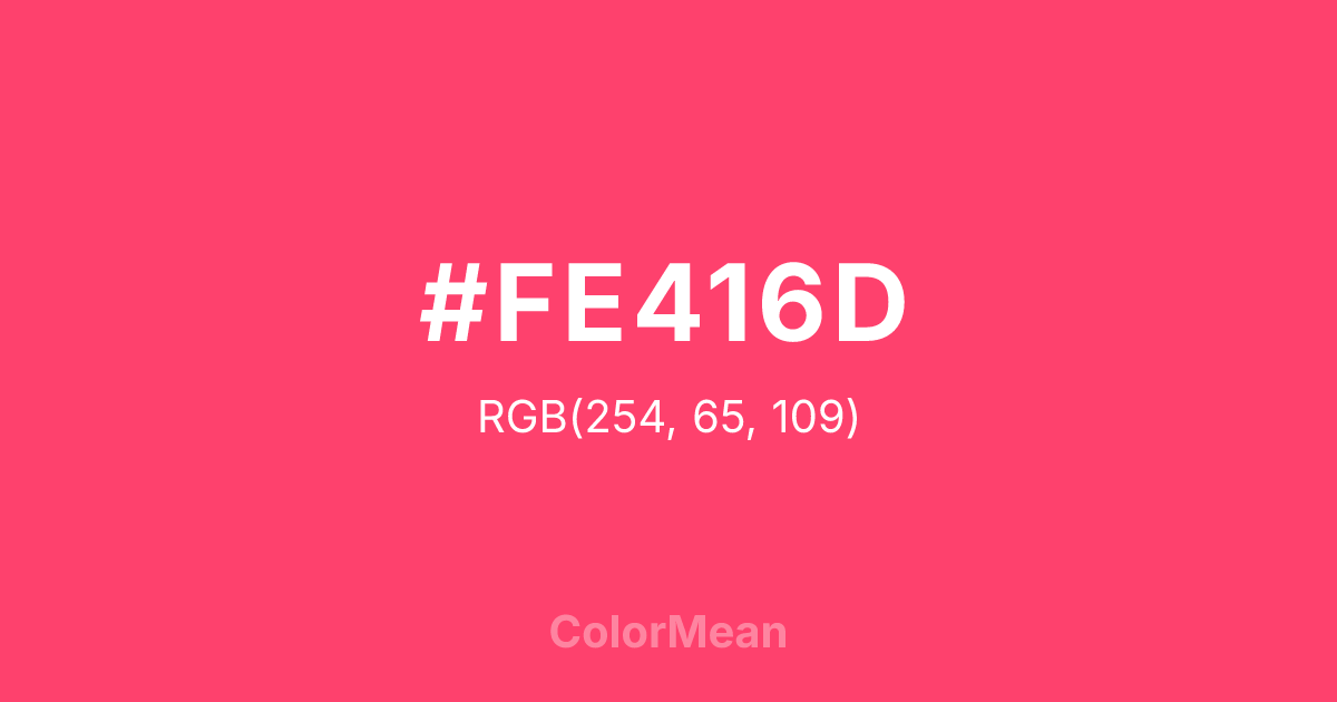 #FE416D color swatch