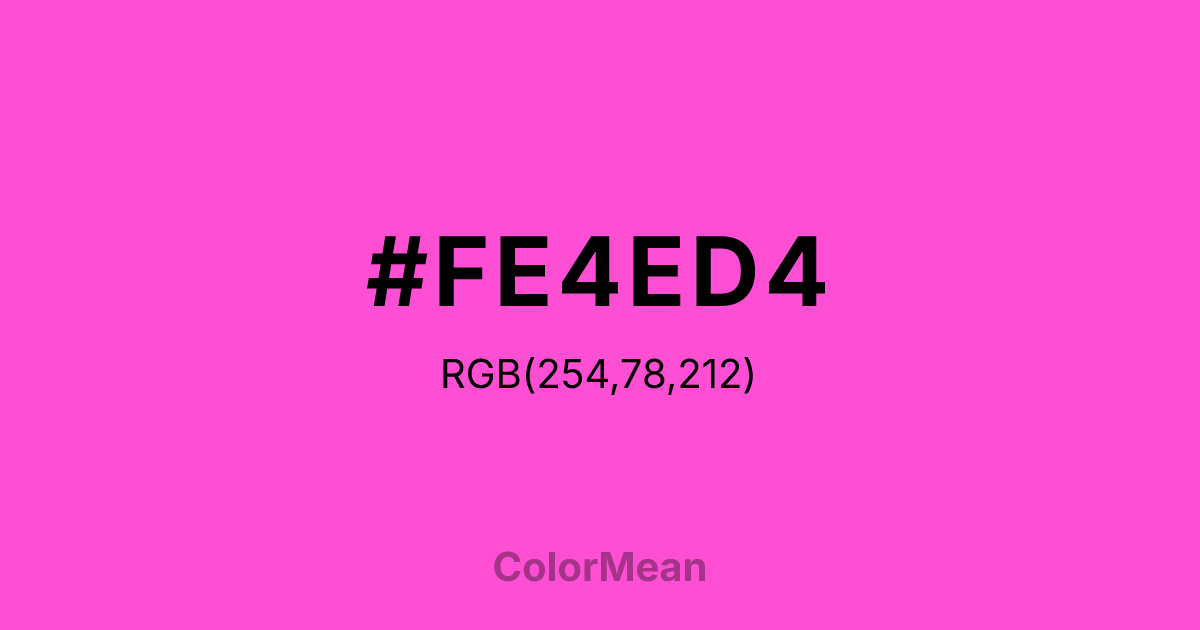 #FE4ED4 color swatch