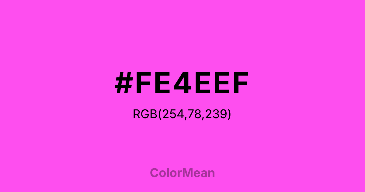 #FE4EEF color swatch